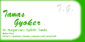 tamas gyoker business card